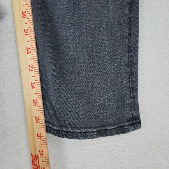 American Eagle Jeans Womens 6 Washed Black Mom Jean Stretch High Rise Denim - Picture 5 of 12